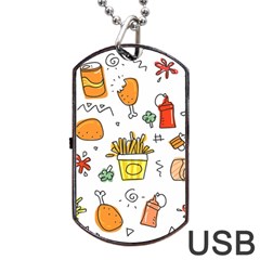 Cute Sketch Set Child Fun Funny Dog Tag Usb Flash (two Sides) by Pakrebo