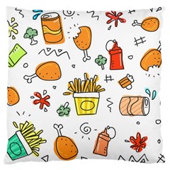 Cute Sketch Set Child Fun Funny Large Cushion Case (one Side) by Pakrebo