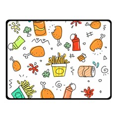 Cute Sketch Set Child Fun Funny Double Sided Fleece Blanket (small)  by Pakrebo