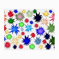 Inks Drops Black Colorful Paint Small Glasses Cloth