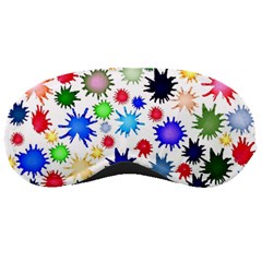 Inks Drops Black Colorful Paint Sleeping Masks by Pakrebo