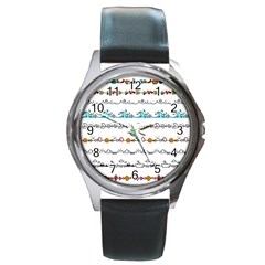 Decoration Element Style Pattern Round Metal Watch by Pakrebo