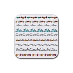 Decoration Element Style Pattern Rubber Coaster (square)  by Pakrebo