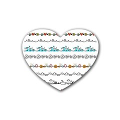 Decoration Element Style Pattern Heart Coaster (4 Pack)  by Pakrebo