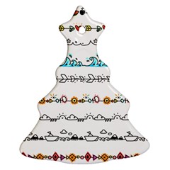 Decoration Element Style Pattern Christmas Tree Ornament (two Sides)