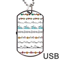 Decoration Element Style Pattern Dog Tag Usb Flash (two Sides) by Pakrebo