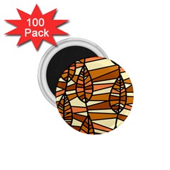 Autumn Leaf Mosaic Seamless 1 75  Magnets (100 Pack)  by Pakrebo