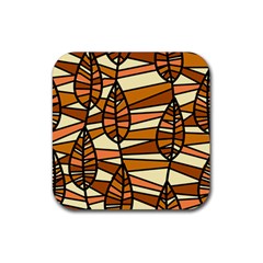 Autumn Leaf Mosaic Seamless Rubber Coaster (square)  by Pakrebo