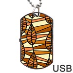 Autumn Leaf Mosaic Seamless Dog Tag USB Flash (Two Sides) Back