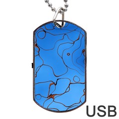 Pattern Background Abstract Dog Tag Usb Flash (one Side) by Pakrebo