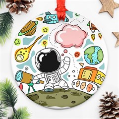 Sketch Cute Child Funny Ornament (round) by Pakrebo