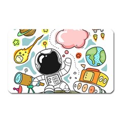 Sketch Cute Child Funny Magnet (rectangular) by Pakrebo