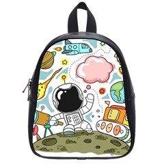 Sketch Cute Child Funny School Bag (small) by Pakrebo