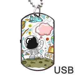 Sketch Cute Child Funny Dog Tag Usb Flash (one Side) by Pakrebo