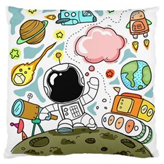 Sketch Cute Child Funny Large Cushion Case (one Side) by Pakrebo