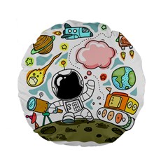 Sketch Cute Child Funny Standard 15  Premium Flano Round Cushions by Pakrebo