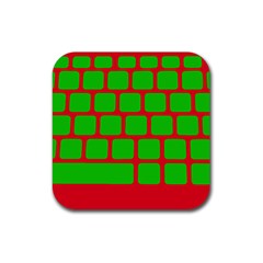 Keyboard Keys Computer Input Pc Rubber Coaster (square)  by Pakrebo