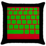 Keyboard Keys Computer Input Pc Throw Pillow Case (Black) Front