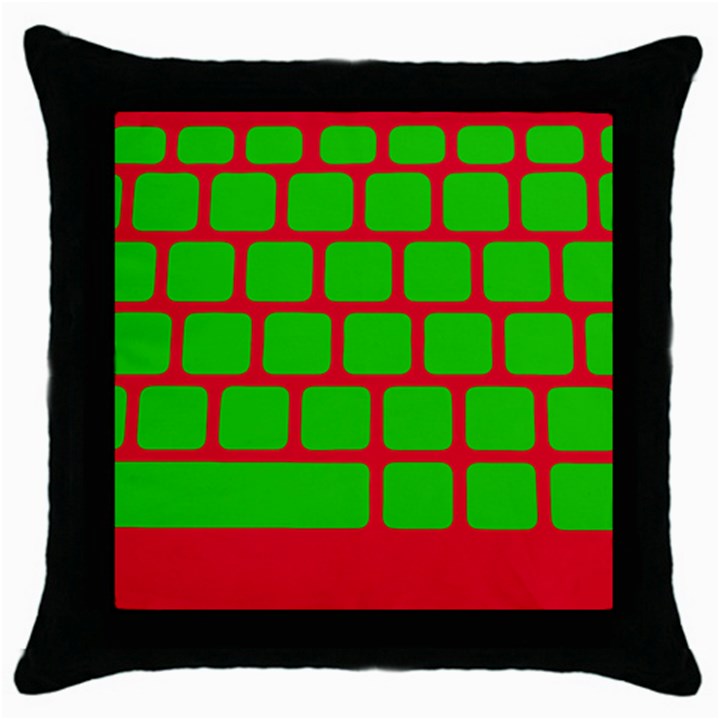 Keyboard Keys Computer Input Pc Throw Pillow Case (Black)