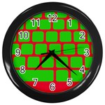 Keyboard Keys Computer Input Pc Wall Clock (Black) Front