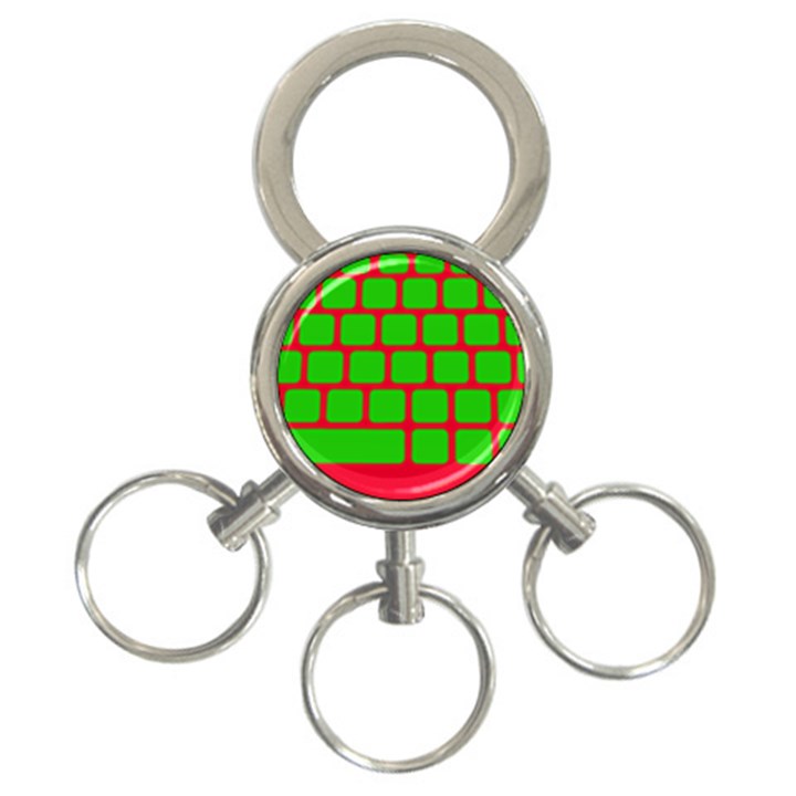 Keyboard Keys Computer Input Pc 3-Ring Key Chains