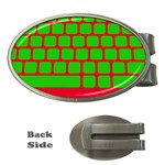 Keyboard Keys Computer Input Pc Money Clips (Oval)  Front