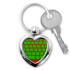 Keyboard Keys Computer Input Pc Key Chains (Heart) 