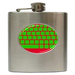 Keyboard Keys Computer Input Pc Hip Flask (6 oz) Front