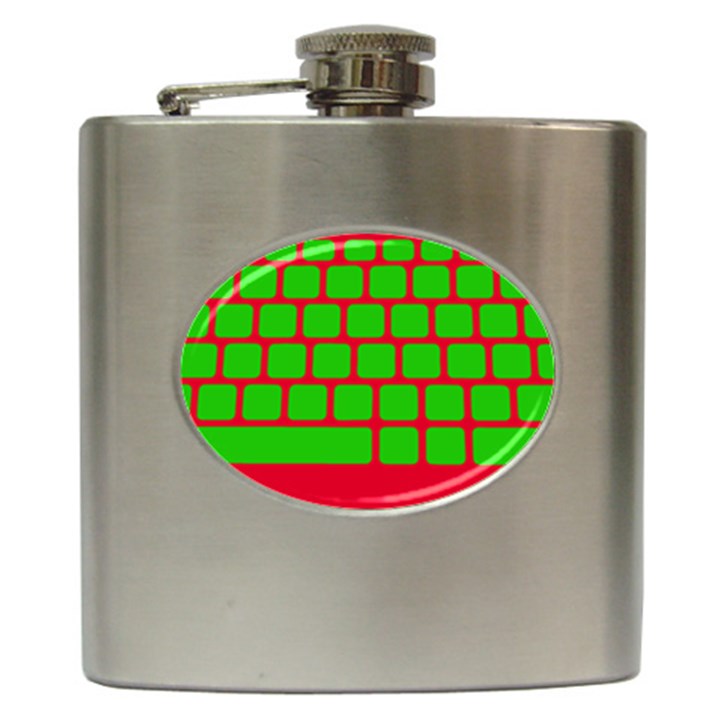 Keyboard Keys Computer Input Pc Hip Flask (6 oz)