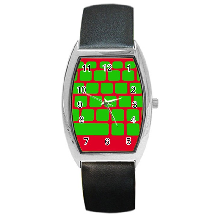 Keyboard Keys Computer Input Pc Barrel Style Metal Watch