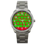 Keyboard Keys Computer Input Pc Sport Metal Watch Front