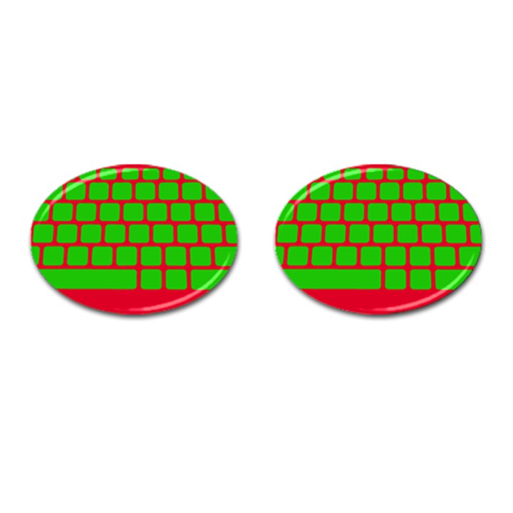 Keyboard Keys Computer Input Pc Cufflinks (Oval)