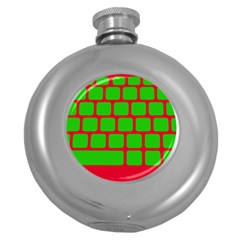 Keyboard Keys Computer Input Pc Round Hip Flask (5 oz)