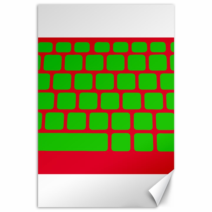 Keyboard Keys Computer Input Pc Canvas 24  x 36 