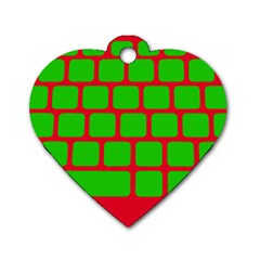 Keyboard Keys Computer Input Pc Dog Tag Heart (one Side) by Pakrebo