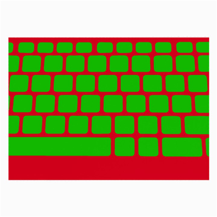 Keyboard Keys Computer Input Pc Large Glasses Cloth (2-Side)