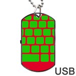 Keyboard Keys Computer Input Pc Dog Tag USB Flash (One Side) Front