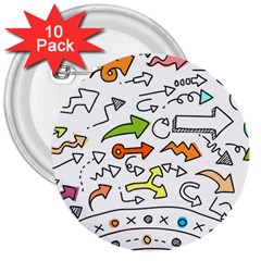 Desktop Pattern Art Graphic Design 3  Buttons (10 Pack)  by Pakrebo