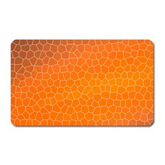 Orange Mosaic Structure Background Magnet (rectangular) by Pakrebo