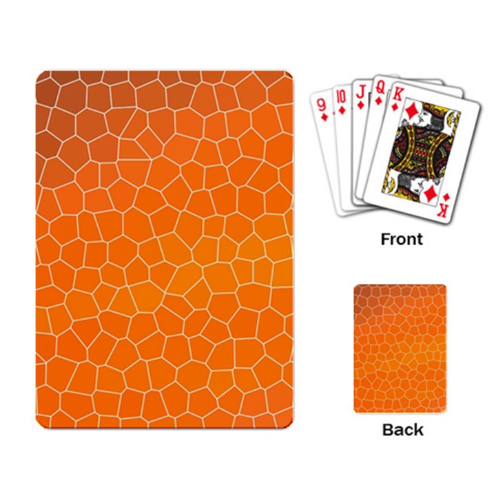 Orange Mosaic Structure Background Playing Cards Single Design