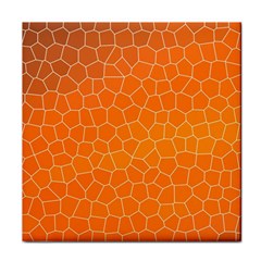 Orange Mosaic Structure Background Face Towel