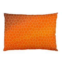 Orange Mosaic Structure Background Pillow Case by Pakrebo