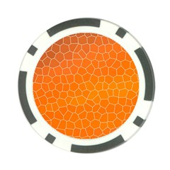 Orange Mosaic Structure Background Poker Chip Card Guard (10 Pack) by Pakrebo