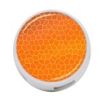 Orange Mosaic Structure Background 4-Port USB Hub (Two Sides) Front