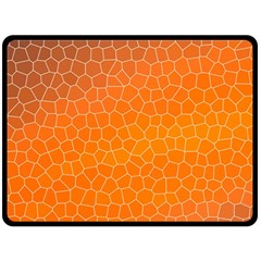 Orange Mosaic Structure Background Fleece Blanket (large)  by Pakrebo