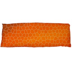 Orange Mosaic Structure Background Body Pillow Case (dakimakura) by Pakrebo