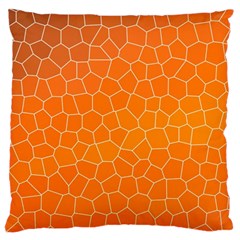 Orange Mosaic Structure Background Large Cushion Case (one Side) by Pakrebo