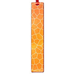 Orange Mosaic Structure Background Large Book Marks by Pakrebo