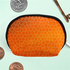 Orange Mosaic Structure Background Accessory Pouch (medium) by Pakrebo