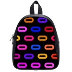 Pattern Background Structure Black School Bag (Small) Front